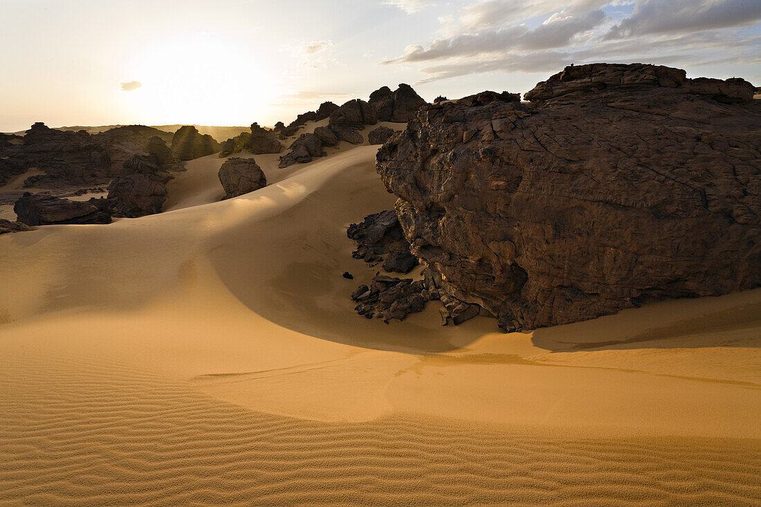 Steinwüste, Tassili Maridet, Libyen, Sahara, Afrika