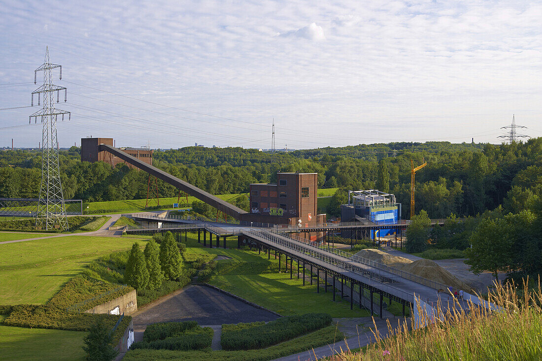 Nordsternpark mit ehemaliger Zeche Nordstern (bis 1993) in Gelsenkirchen-Horst, Ruhrgebiet, Nordrhein-Westfalen, Deutschland, Europa