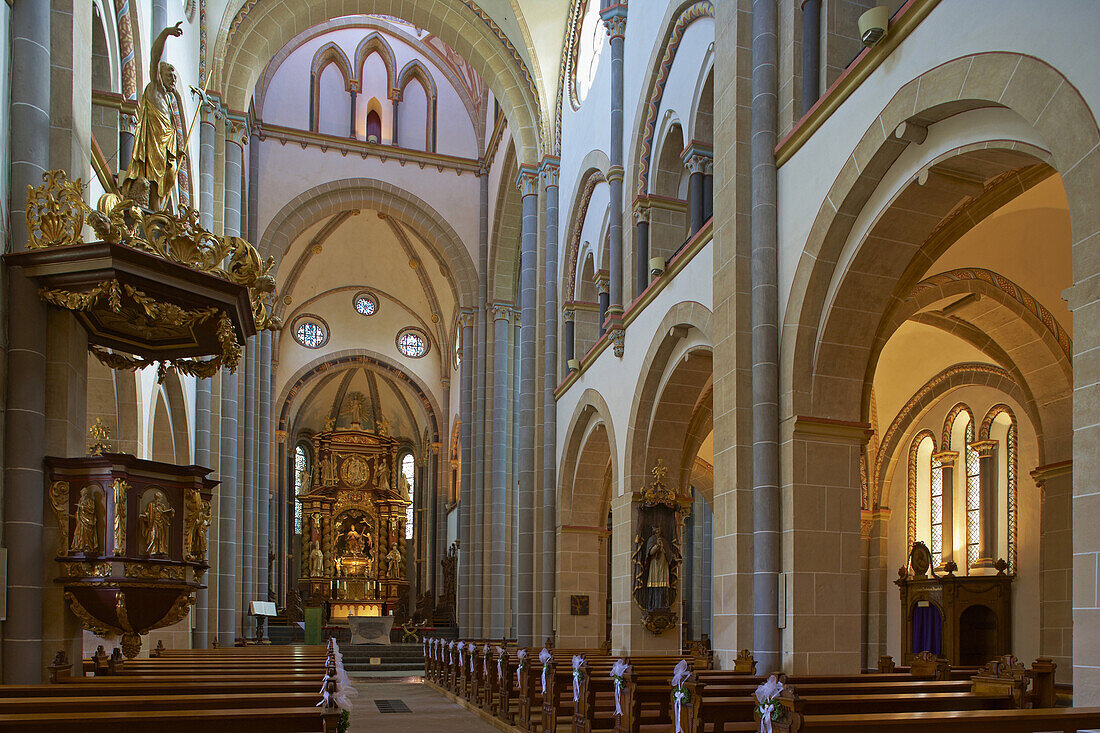 St Ludgerus Basilica at Essen-Werden, Ruhrgebiet, North Rhine-Westphalia, Germany, Europe