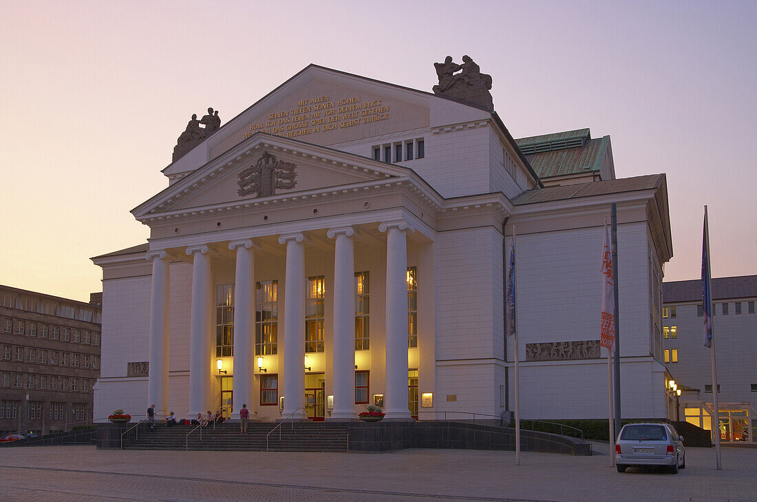 Duisburg theatre (Architect: Martin Dülfer, 1910 - 1912), Only theatre building in art nouveau style in the Ruhrgebiet, König-Heinrich-Platz, North Rhine-Westphalia, Germany, Europe