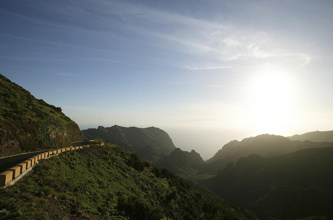 Straße nach Masca, Westküste von Teneriffa, Kanarische Inseln, Spanien