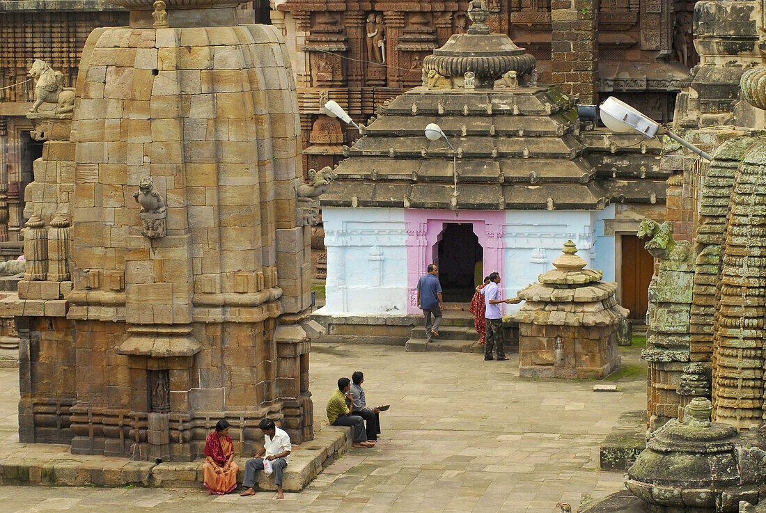 Blick in den Hof des Lingaraja Tempel, Bhubaneshwar, Orissa, Indien, Asien