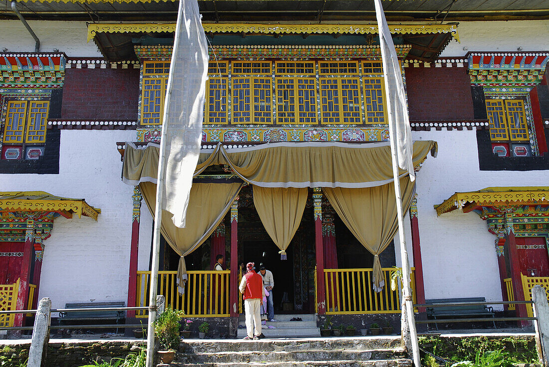Aussenansicht des Klosters Pemayangtse, Sikkim, Himalaja, Nord Indien, Asien