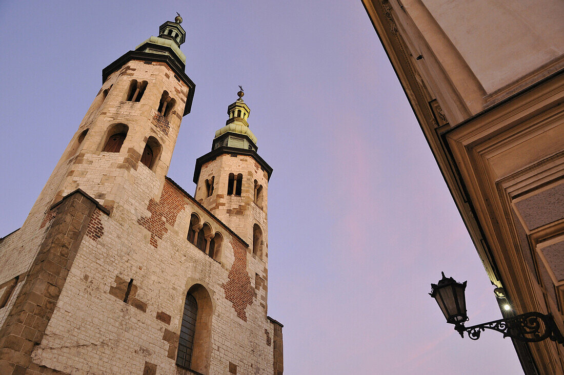 Kosciol sw. Andrezja, Blick auf die Andreaskirche am Abend, Krakau, Polen, Europa