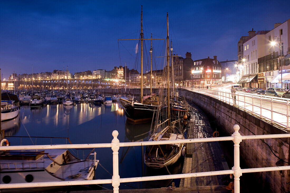 Harbour at Ramsgate in the evening light, Kent, England, Great Britain, Europe