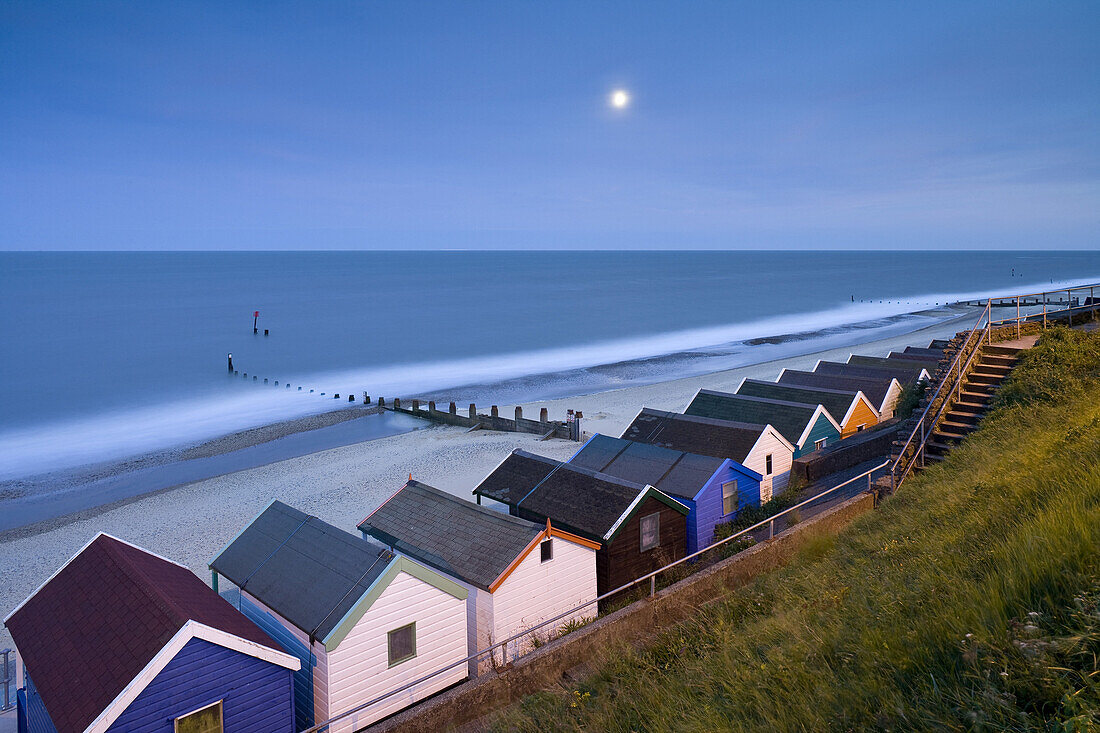 Beach huts in Southwold, East Anglia, Suffolk, England, Great Britain, Europe