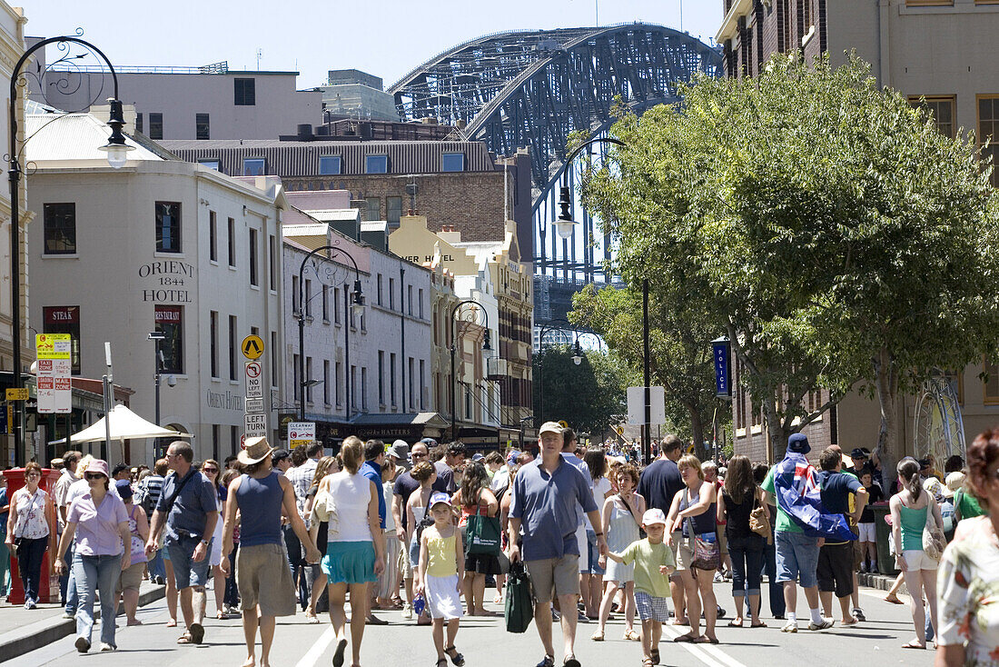 Australia Day in der George Street, The Rocks, Sydney, New South Wales, Australien