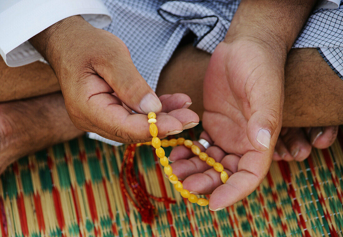 Man praying, Dubai, UAE  United Arab Emirates)