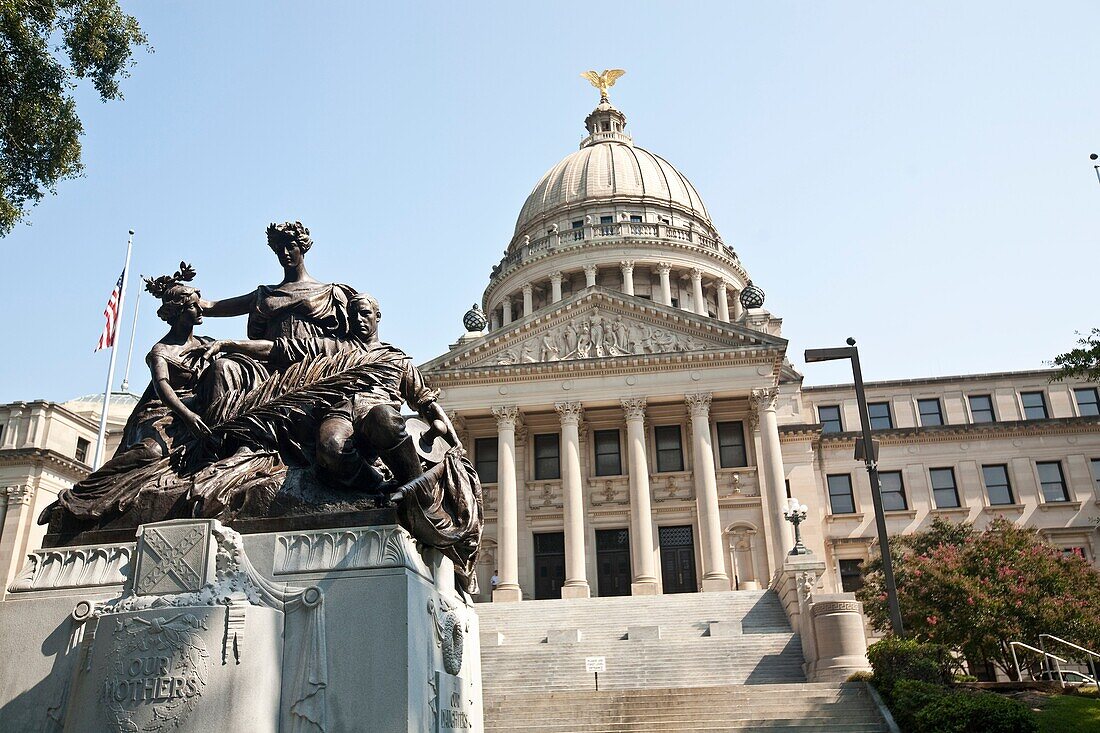 The Mississippi State Capitol in Jackson, Mississippi, designed by Theodore Link