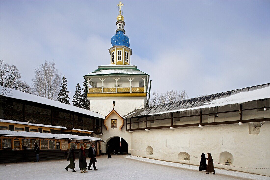 Russia,Pskov Region,Petchory,Saint Dormition Orthodox Monastery,founded in 1473,Church of St  Nicholas of Thaumaturge,16th century