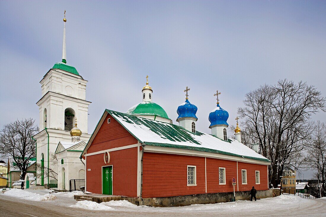 Russia,Pskov Region,Petchory,church near Saint Dormition Orthodox Monastery