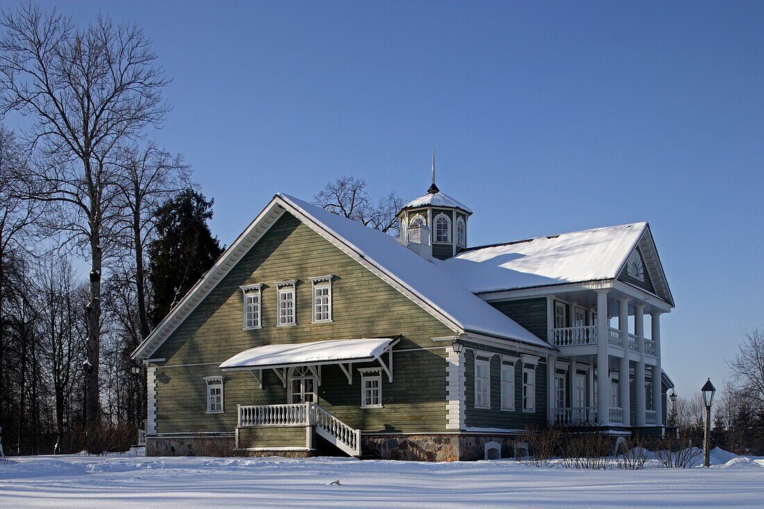 Russia,Pskov Region,Pushkinskie Gory,Pietrovskoye,Domain of Alexander Pushkin family ,Wooden Estate