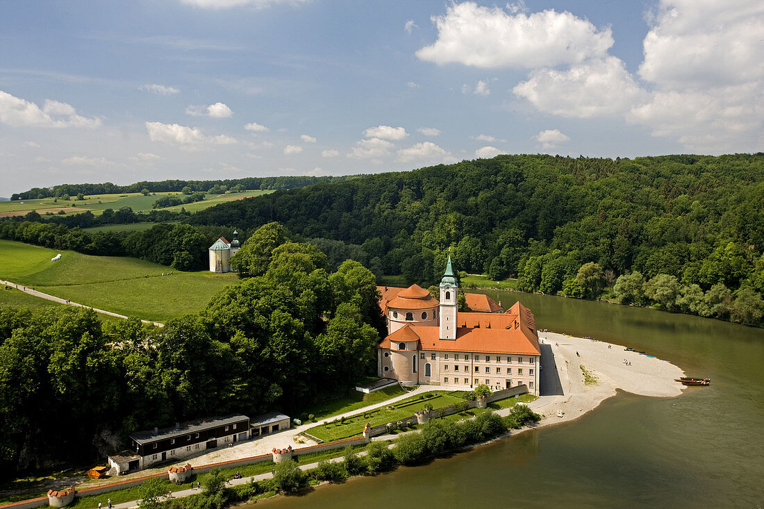 Klosterschenke Weltenburg monastery by the Danube Gorge, Weltenburg, Bavaria, Germany