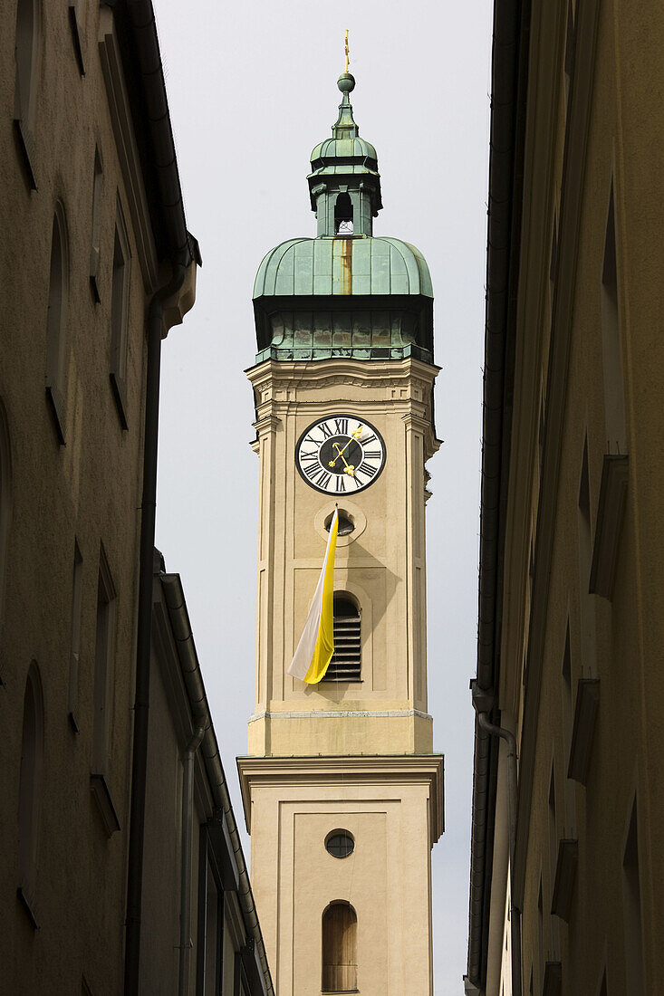 Heiliggeistkirche church tower, Munich, Bavaria, Germany