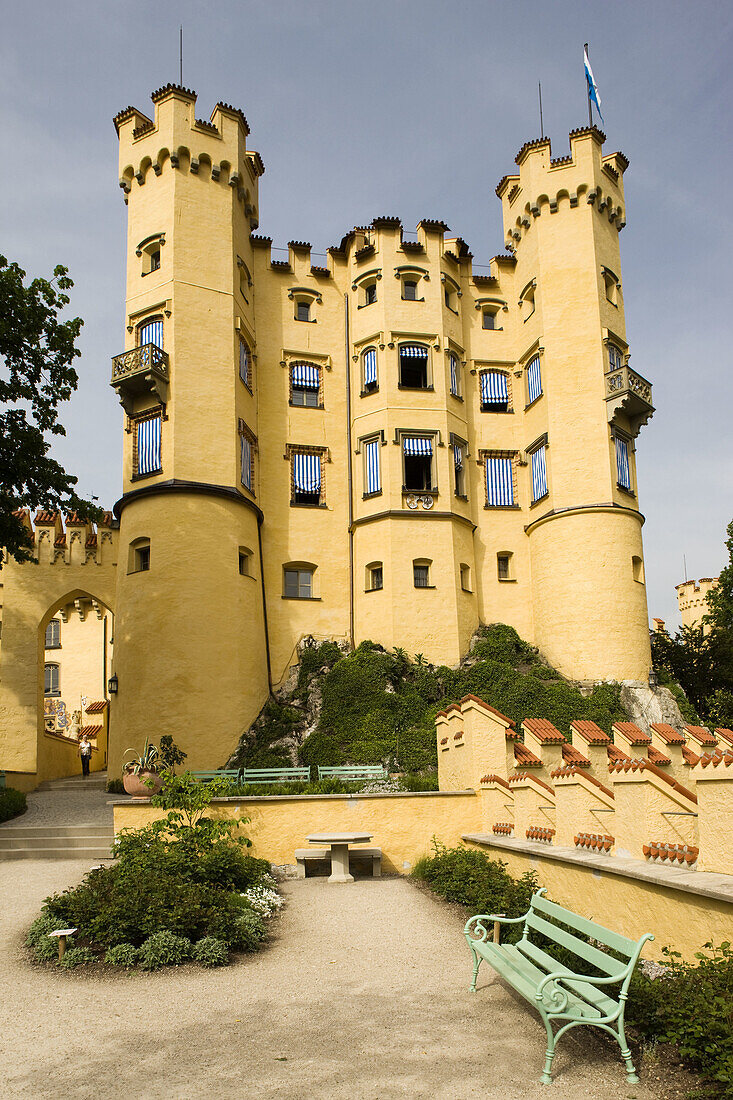 Schloss Hohenschwangau castle, Schwangau, Deutsche Alpenstrasse, Bavaria, Germany