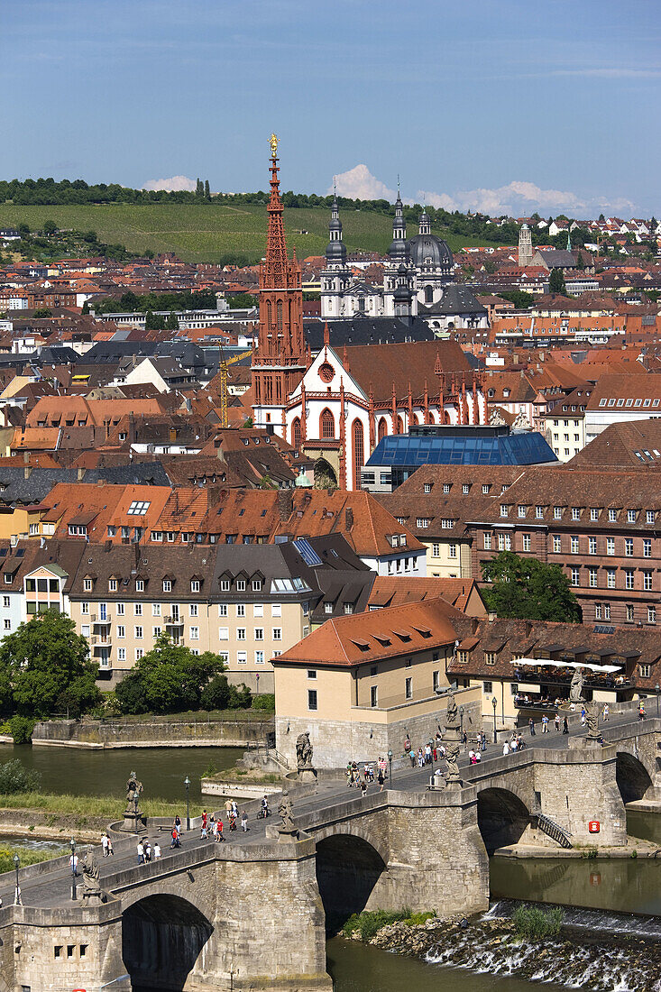 Old Main Bridge, Wurzburg, Bavaria, Germany