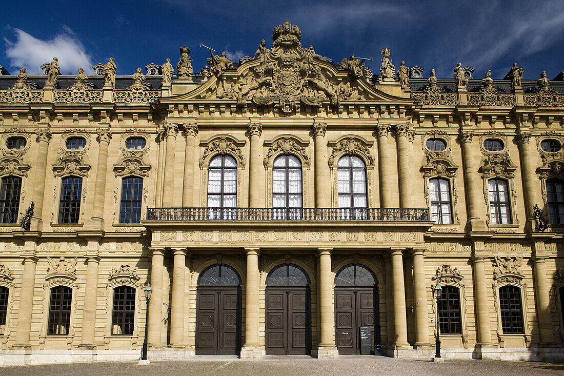 Residenz palace, west view, Wurzburg, Bavaria, Germany