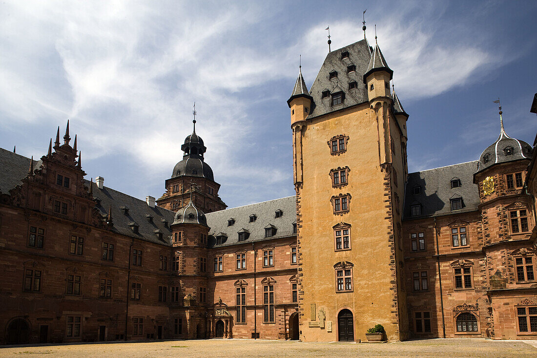 Schloss Johannisburg castle, Aschaffenburg, Bavaria, Germany