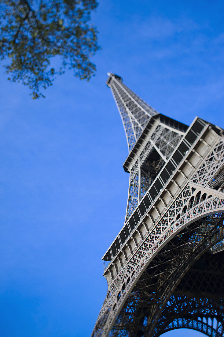 Eiffel Tower in the morning, defocussed, Paris, France