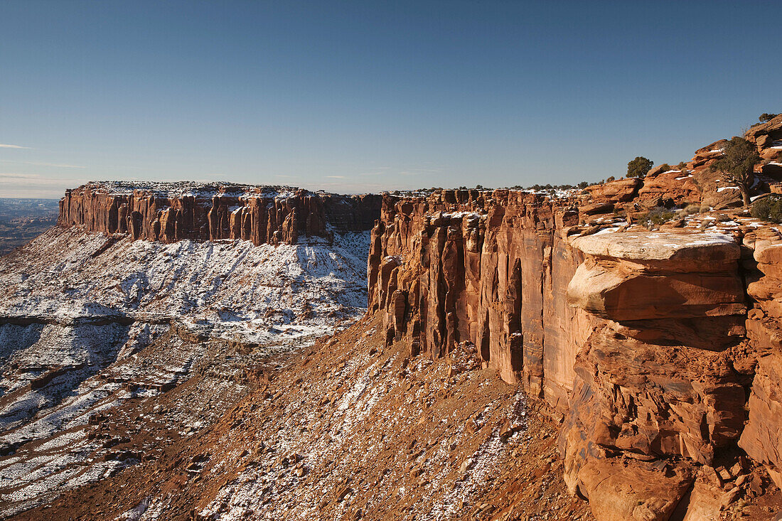 Grand View Overlook in winter, Canyonlands National Park, Moab, Utah, USA