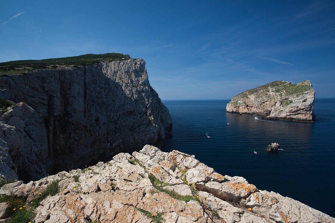 Italy, Sardinia, Western Sardinia, Alghero, Capo Caccia cape landscape