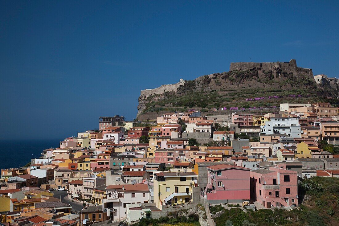 Italy, Sardinia, North Western Sardinia, Castelsardo, 12th century fortress city