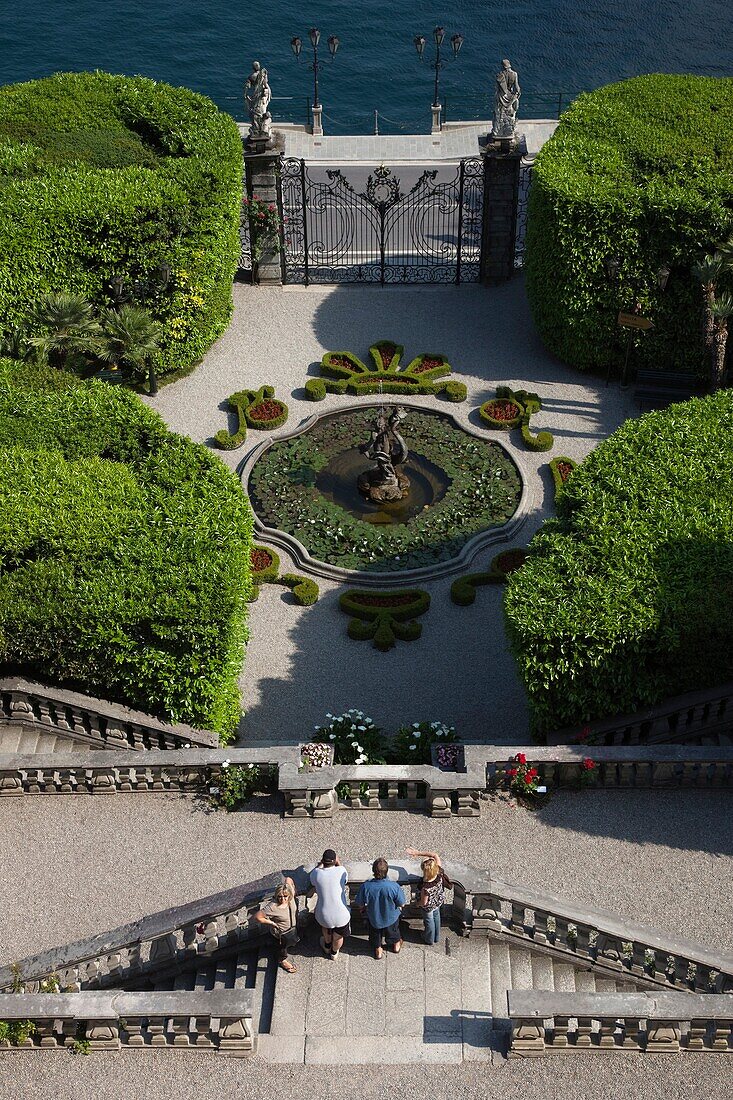 Italy, Lombardy, Lakes Region, Lake Como, Tremezzo, Villa Carlotta fountain