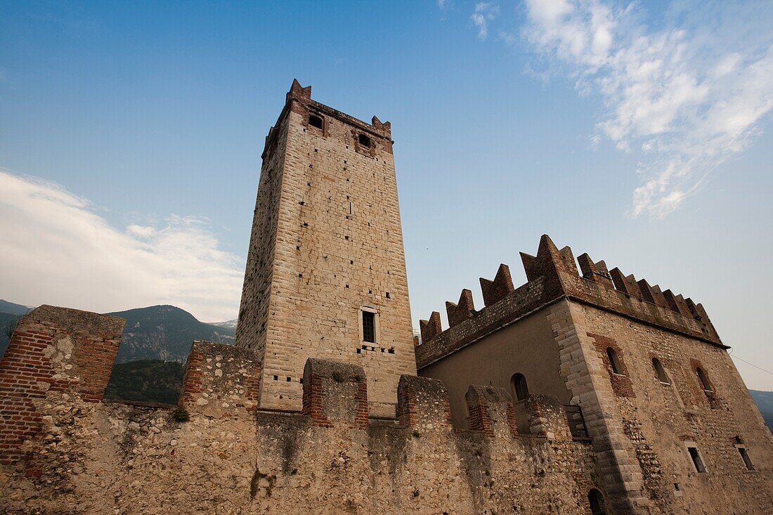 Italy, Veneto, Lake District, Lake Garda, Malcesine, from Castello Scaligero, castle tower