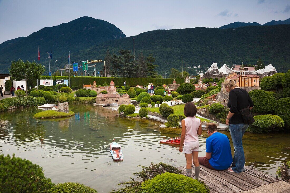 Switzerland, Ticino, Lake Lugano, Melide, Swissminiatur, Miniature Switzerland model theme park, NR