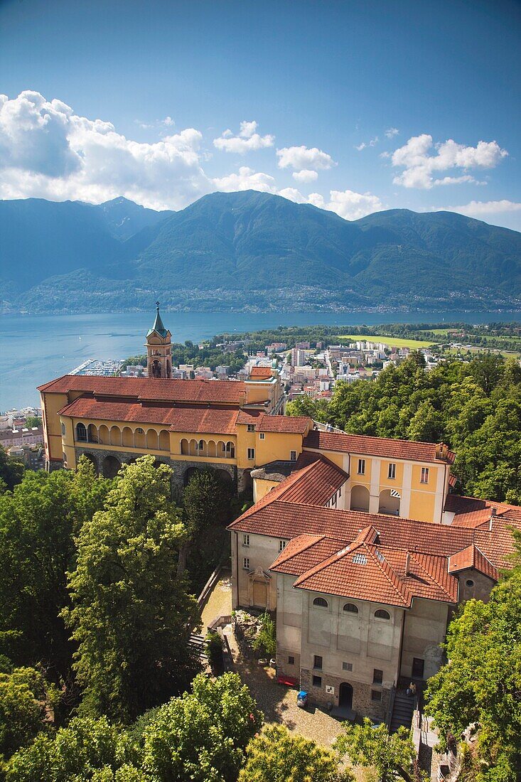 Switzerland, Ticino, Lake Maggiore, Locarno, Madonna del Sasso church