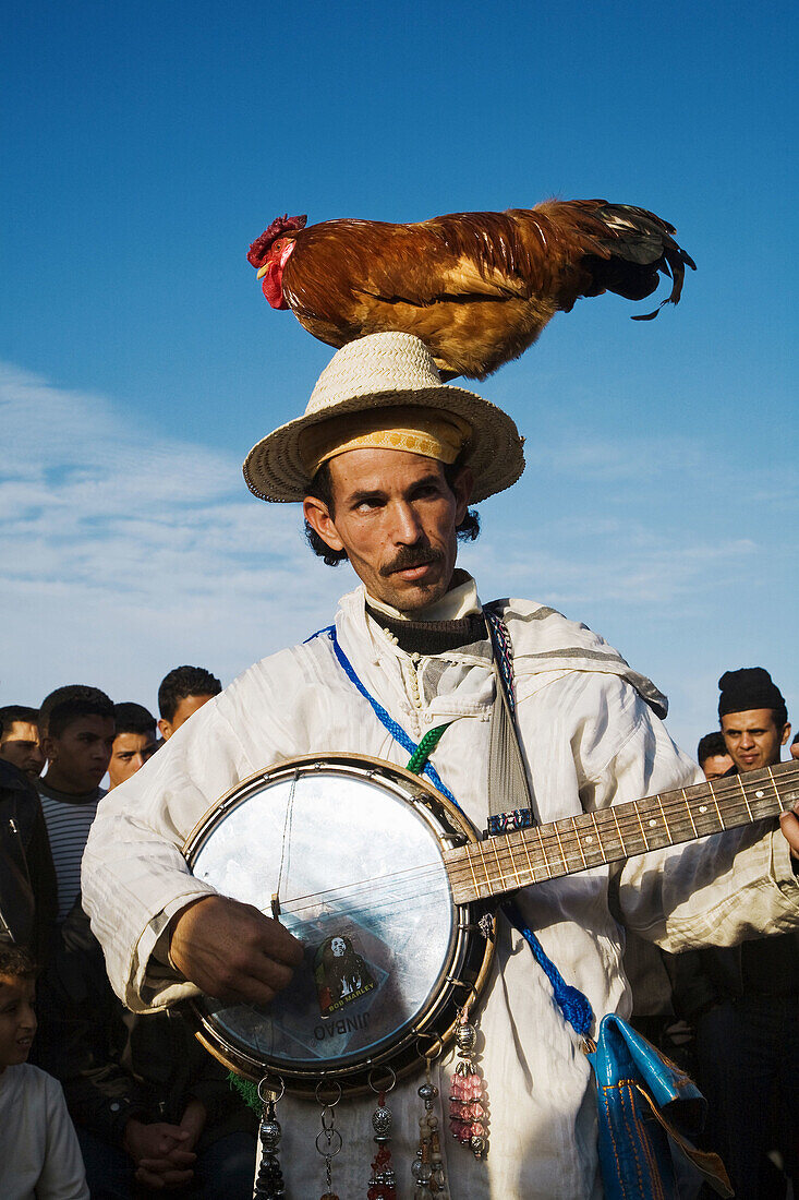 Performer in Jemaa el Fna square, Marrakech, Morocco