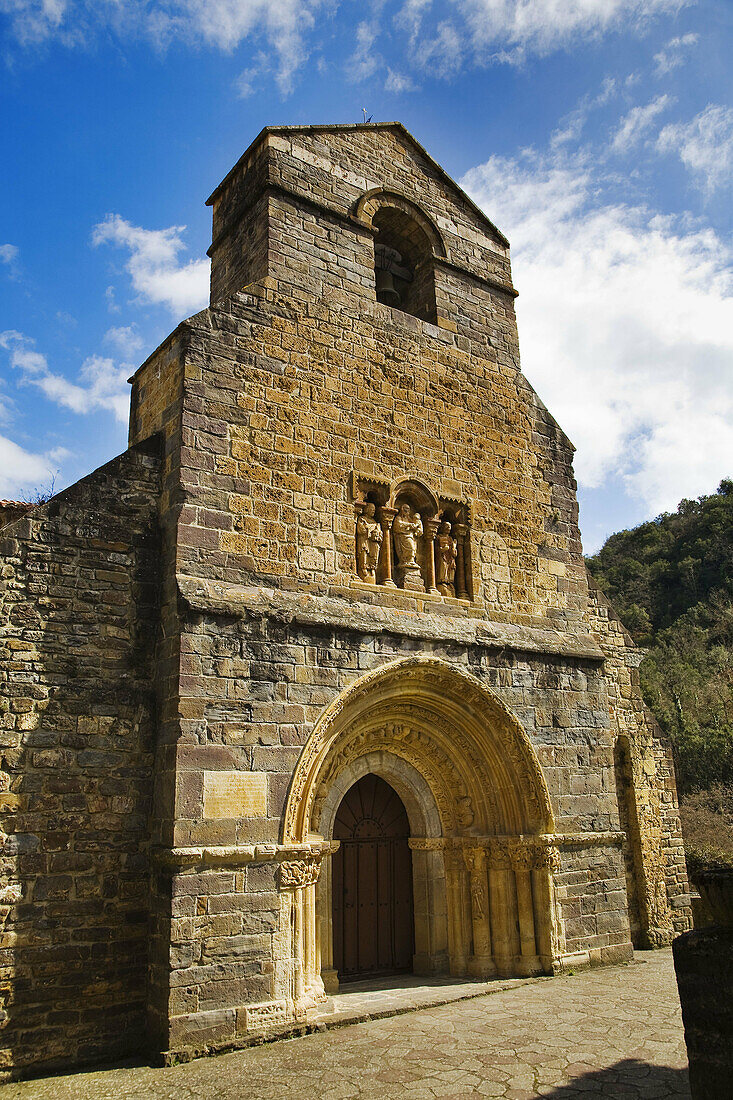 Church of Santa Maria la Real, Piasca, Cabezon de Liebana, valley of Liebana, Picos de Europa National Park, Cantabria, Spain