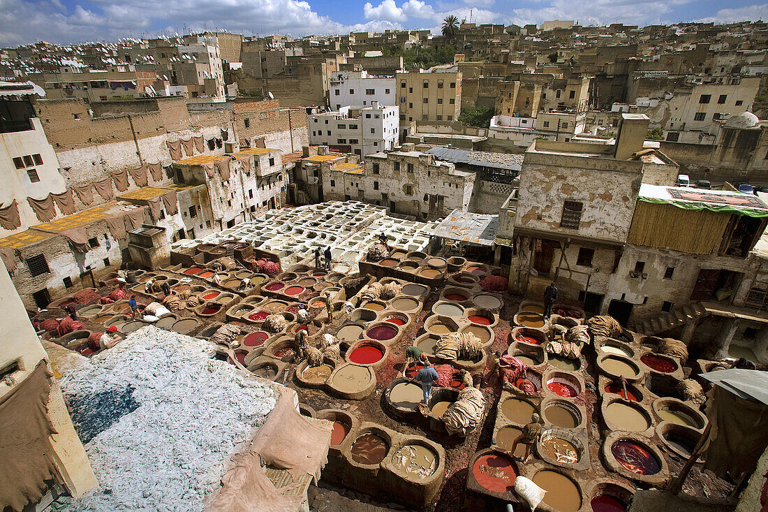 Chouara  tanners´ quarter), medina, Fes el Bali, Fes, Morocco