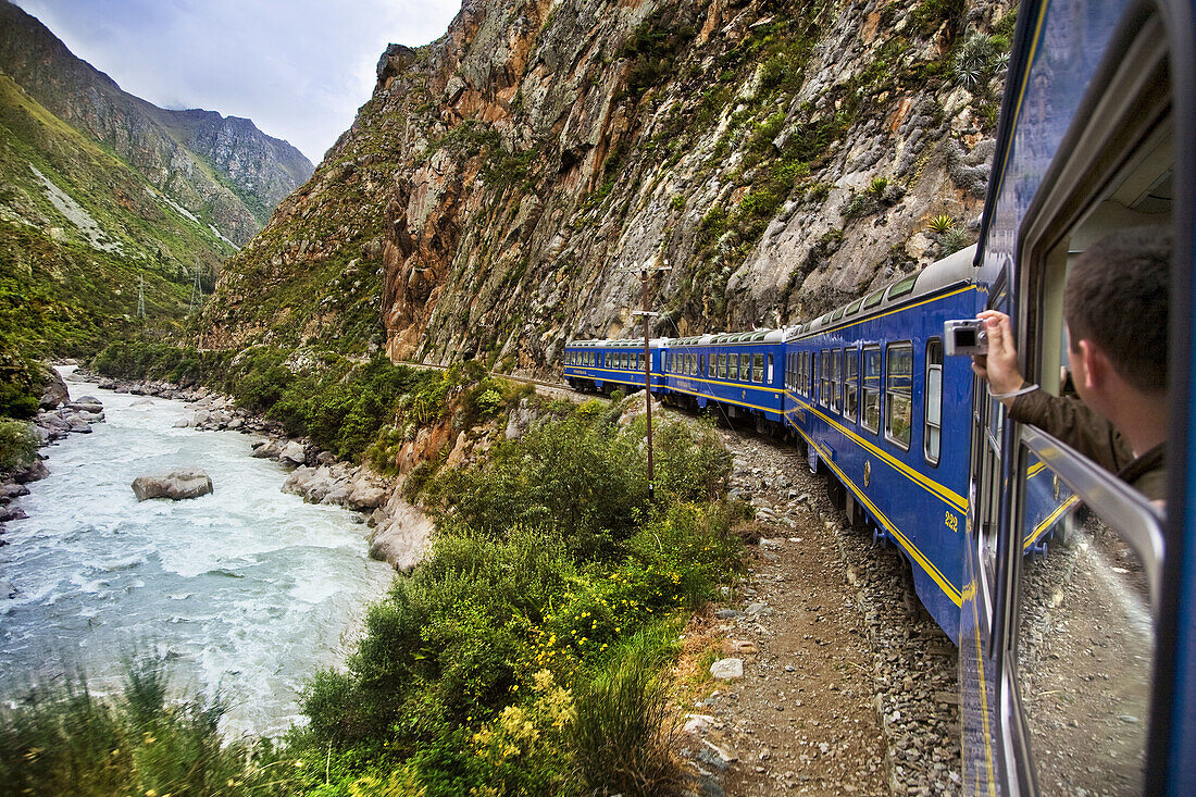 Train from Cuzco to Aguascalientes, Peru