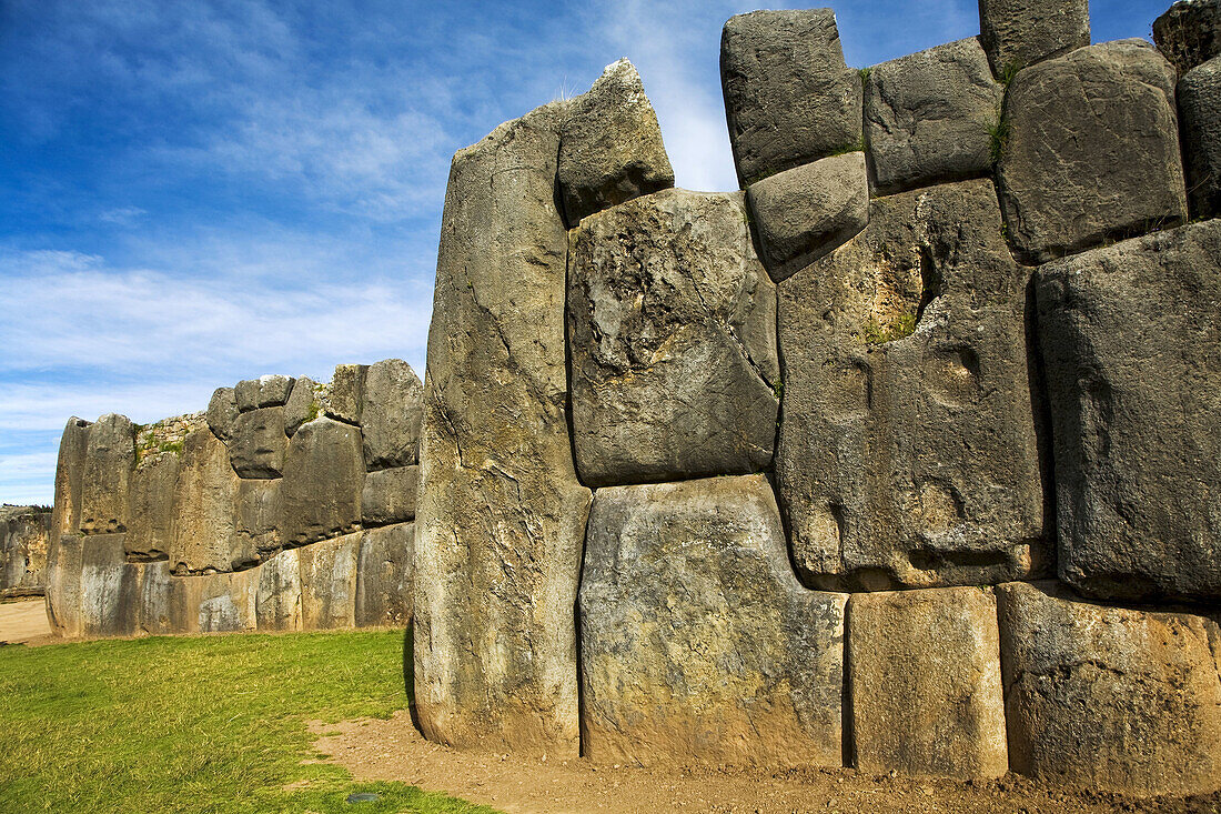 Sacsayhuaman pre-Columbian walled complex near the old city of Cusco, Peru