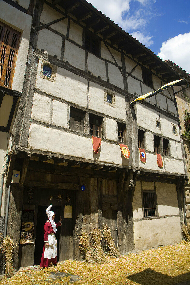 16th century Casa Ardixarra house, medieval fair, Segura, Goierri, Guipuzcoa, Basque Country, Spain