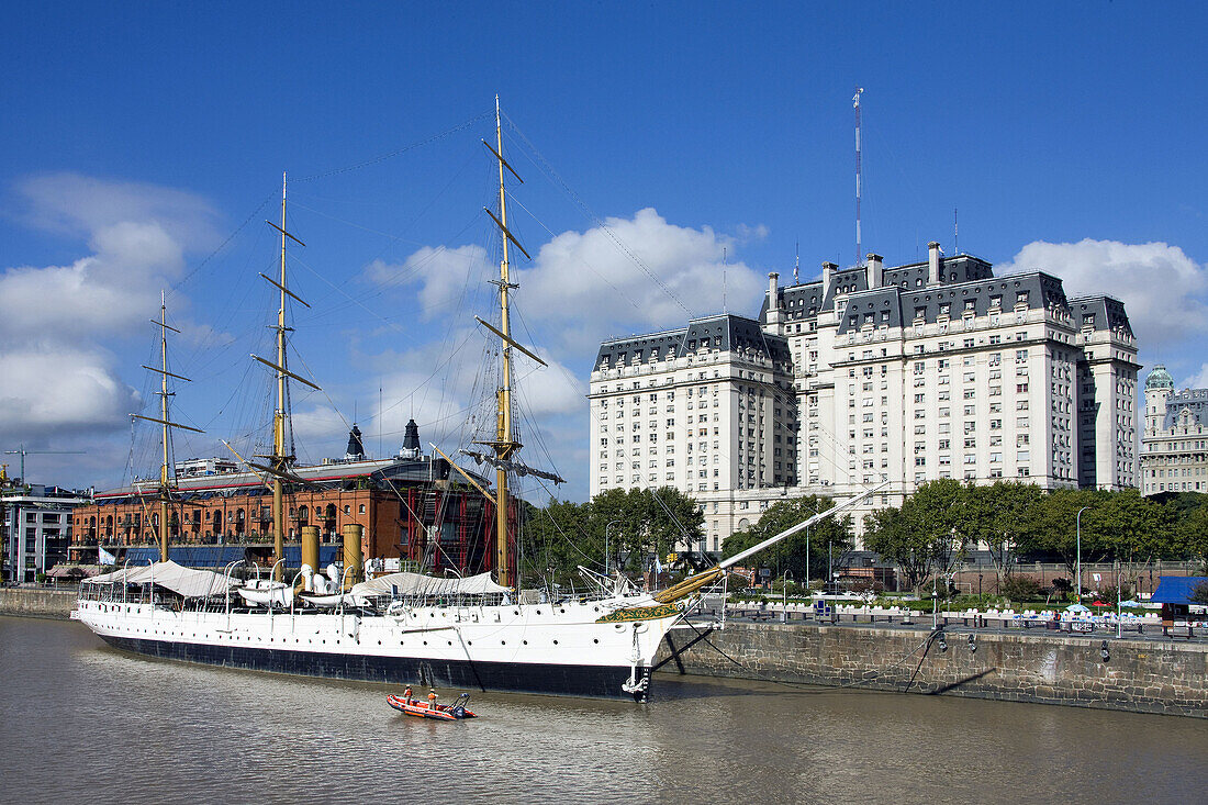 ARA Presidente Sarmiento museum ship, Puerto Madero district, Buenos Aires, Argentina  March 2008)