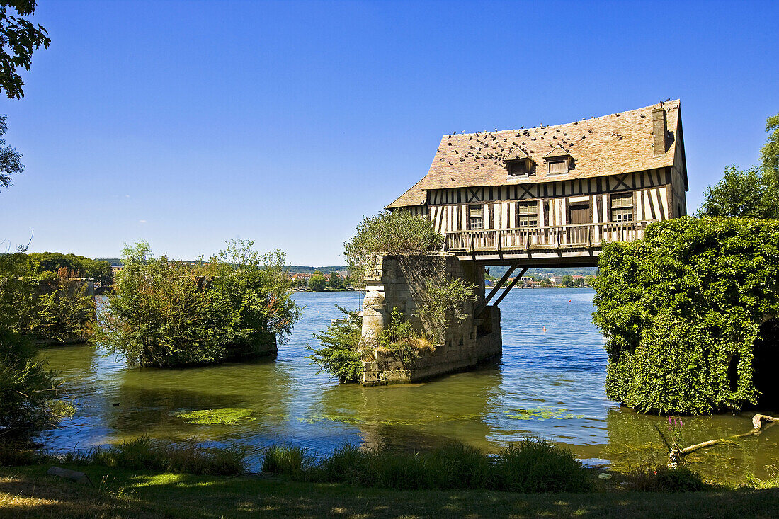 Old water mill, Vernon. Eure, Haute-Normandie, France