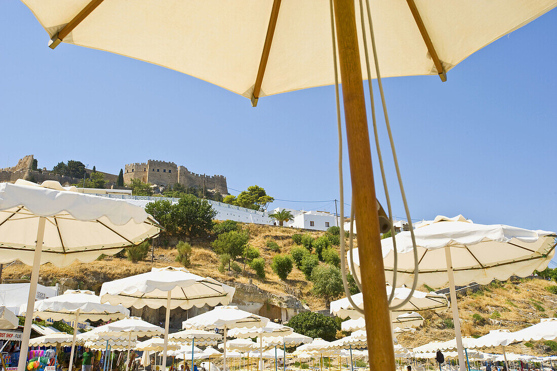 Lindos beach, Rhodes. Dodecanese islands, Greece