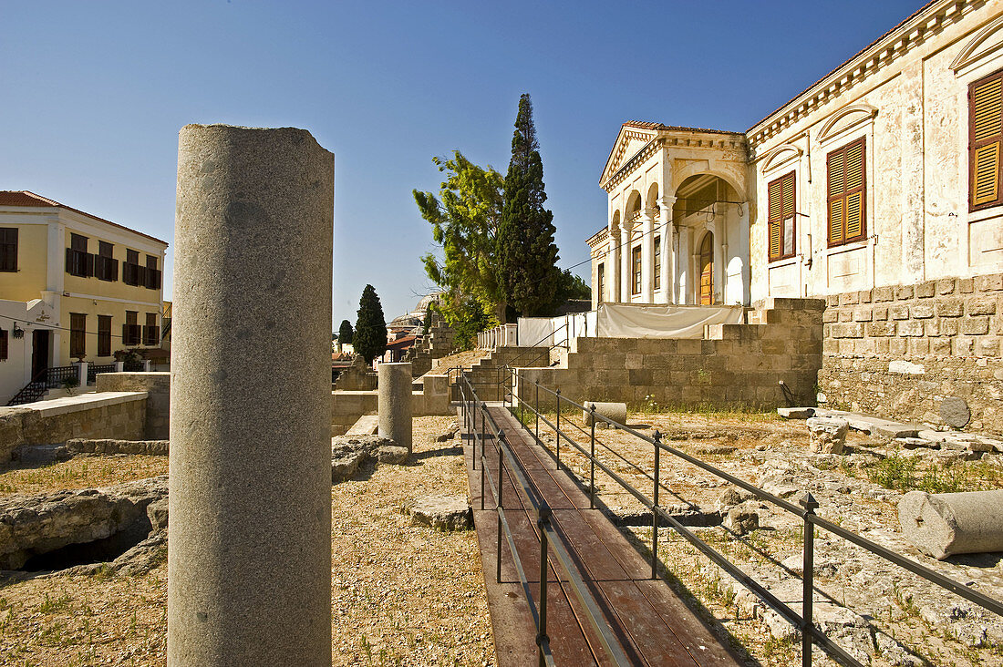 Kleovolou square, Rhodes. Dodecanese islands, Greece