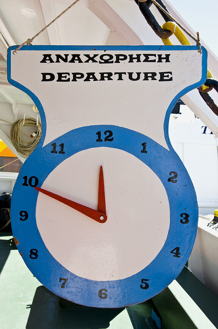 Departure time on the boat from Rodhes, Dodecanese islands, Greece