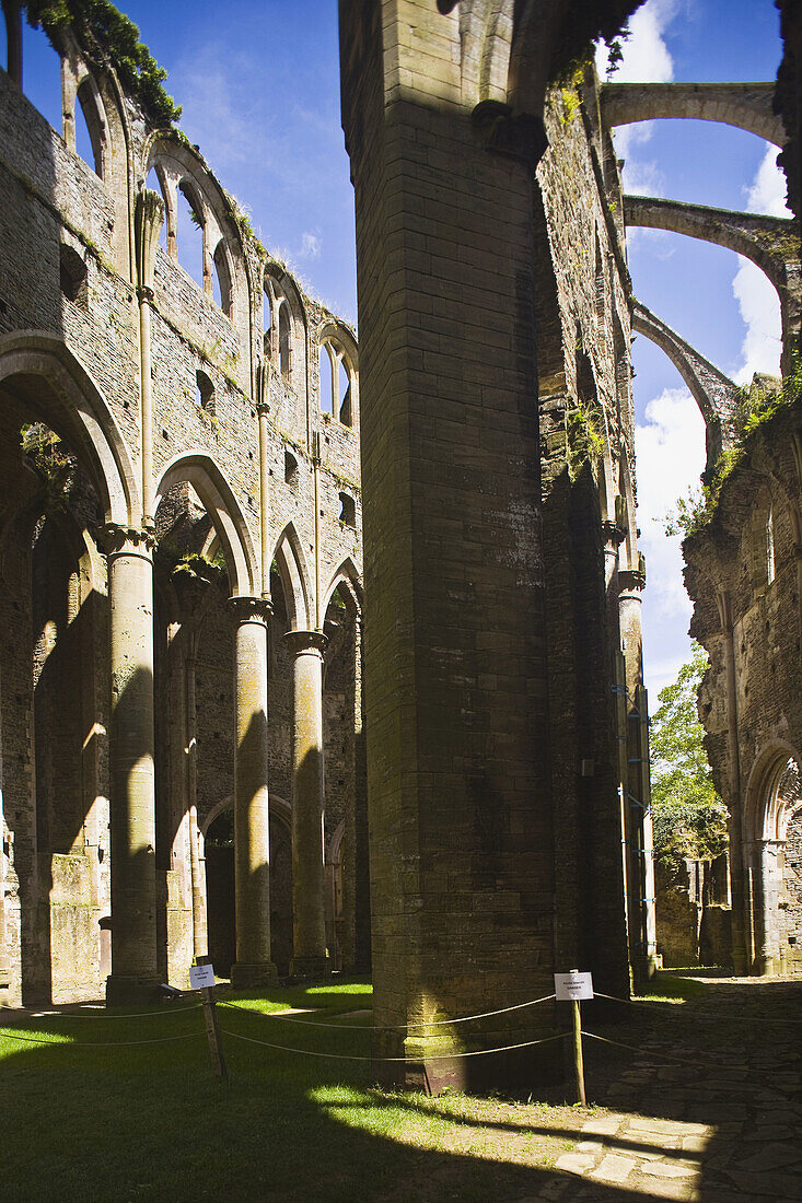 Ruins of church, Notre Dame de Hambye Benedictine abbey, Hambye. Manche, Basse-Normandie, France