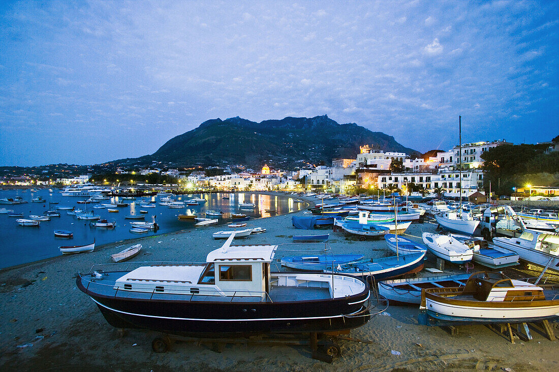 Forio as seen from the port, Ischia. Campania, Italy