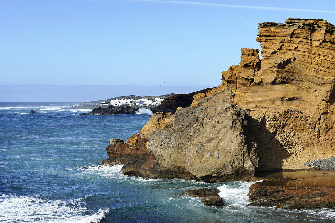 Coastline at El Golfo, Lanzarote. Canary islands, Spain