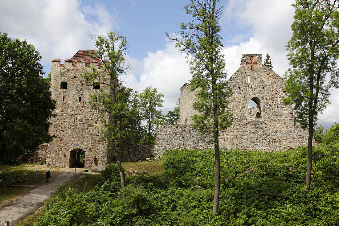 fortress  Ordensburg) of Sigulda, Latvia, Baltic State, Europe