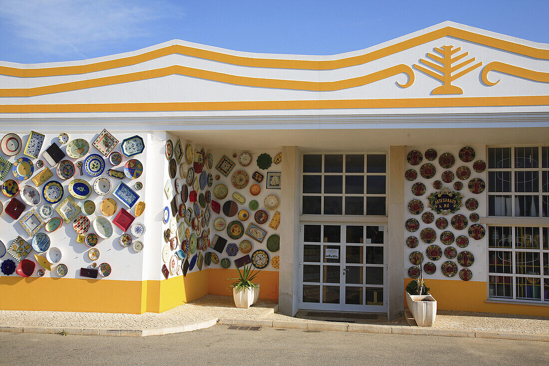 portugese ceramic at a ceramicshop near Sagres, Algarve, Portugal