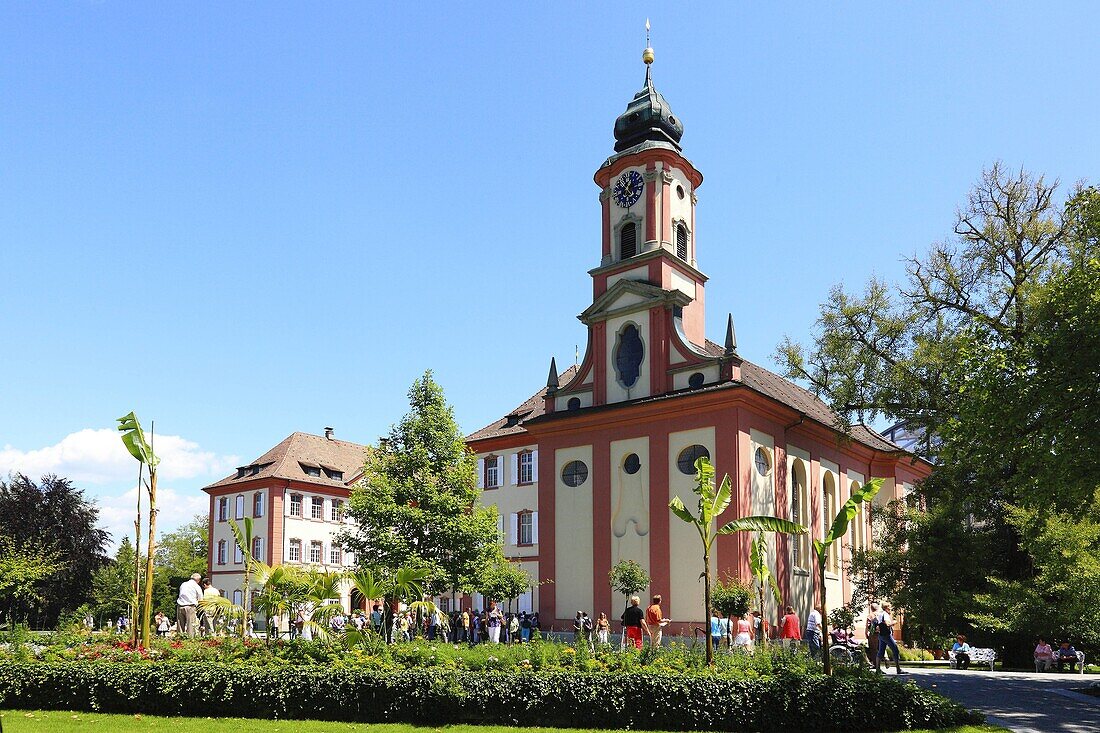 Schloßkirche St  Marien auf der Insel Mainau, Bodensee, Landkreis Konstanz, Baden Württemberg, Deutschland / Castle Church of St  Marien on Mainau Island, Lake Constance, Konstanz district, Baden-Wuerttemberg, Germany, Europe