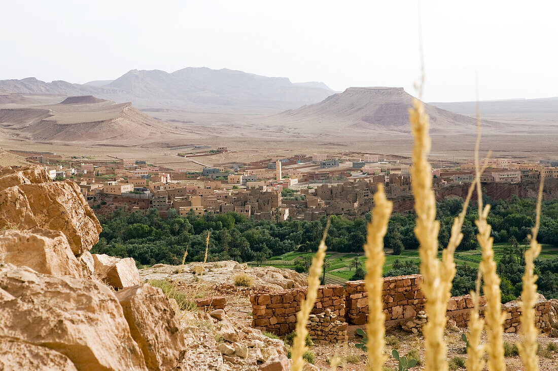 Siedlung bei Tazzarine, im Atlas Gebirge, Marokko