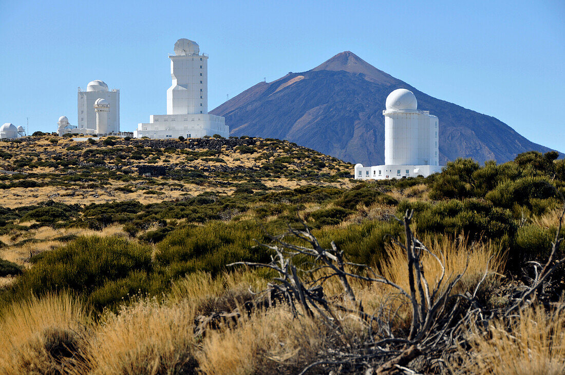 Observatorium vor dem Berg Teide, Teneriffa, Kanarische Inseln, Spanien, Europa