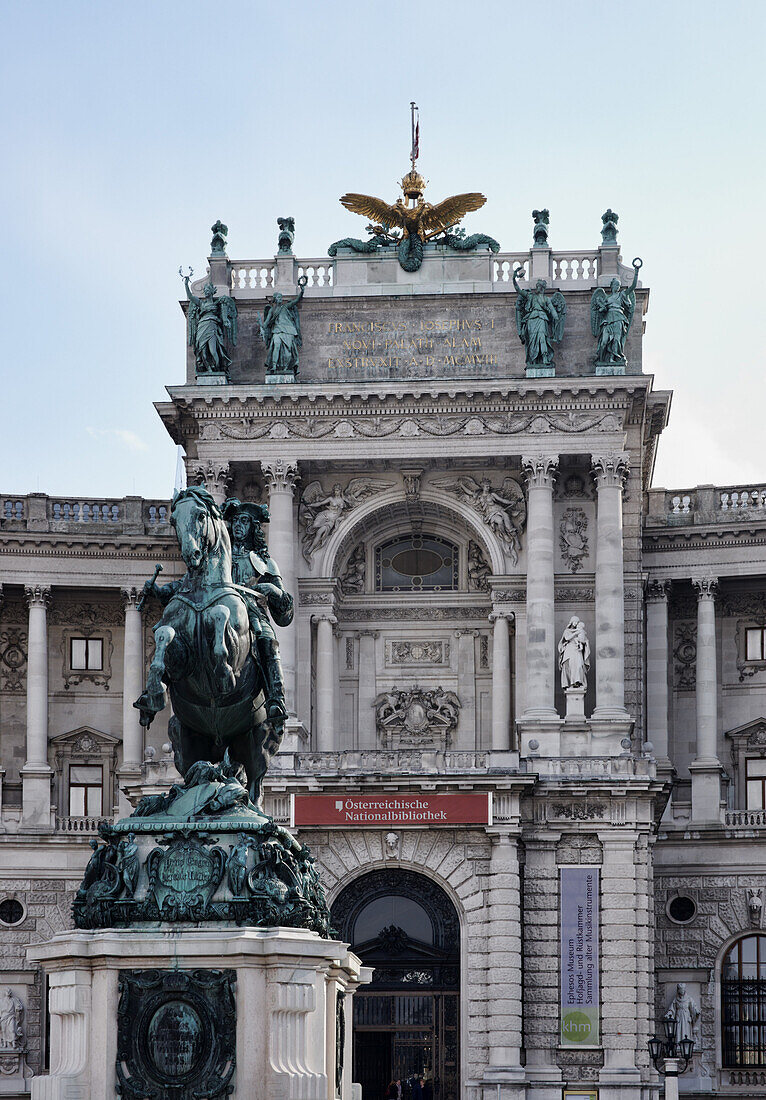 Prinz Eugen Denkmal, Heldenplatz, Hofburg, Wien, Östereich